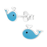 Whale - 925 Sterling Silver Kids Ear Studs SD43151