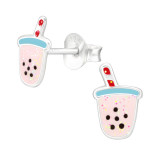 Bubble Milk Tea - 925 Sterling Silver Kids Ear Studs SD43154