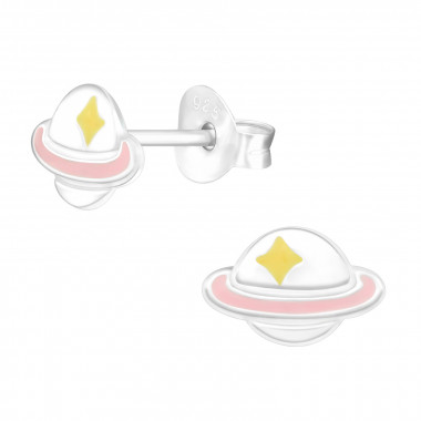 Saturn - 925 Sterling Silver Kids Ear Studs SD43156