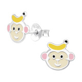 Monkey - 925 Sterling Silver Kids Ear Studs SD43157
