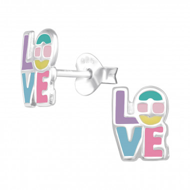 Love - 925 Sterling Silver Kids Ear Studs SD43160