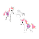 Unicorn - 925 Sterling Silver Kids Ear Studs SD43167