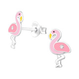 Flamingo - 925 Sterling Silver Kids Ear Studs SD43170