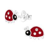 Ladybug - 925 Sterling Silver Kids Ear Studs SD43171