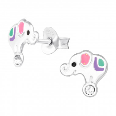 Elephant - 925 Sterling Silver Kids Ear Studs SD43176