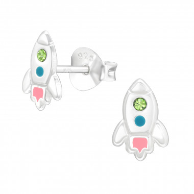 Rocket - 925 Sterling Silver Kids Ear Studs SD43179