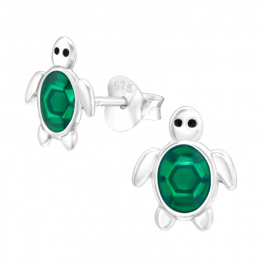 Turtle - 925 Sterling Silver Kids Ear Studs SD43207