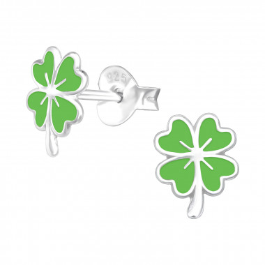 Clover - 925 Sterling Silver Kids Ear Studs SD43208