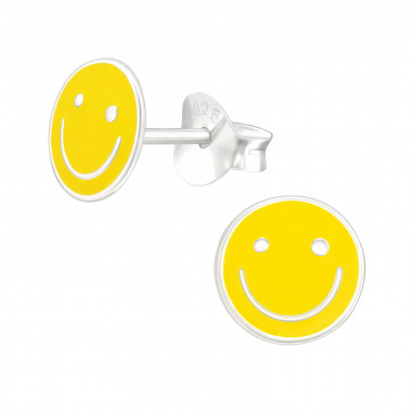 Smiley - 925 Sterling Silver Kids Ear Studs SD43211