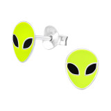 Alien - 925 Sterling Silver Kids Ear Studs SD43216