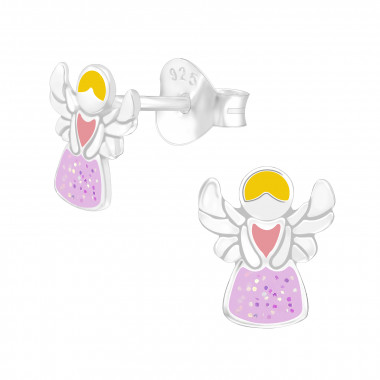 Angel - 925 Sterling Silver Kids Ear Studs SD43819