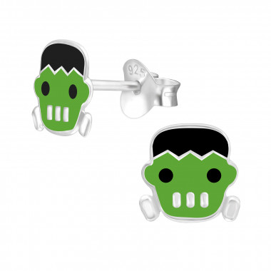 Frankenstein - 925 Sterling Silver Kids Ear Studs SD43860