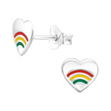 Heart - 925 Sterling Silver Kids Ear Studs SD43872