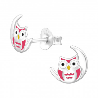 Owl - 925 Sterling Silver Kids Ear Studs SD43876