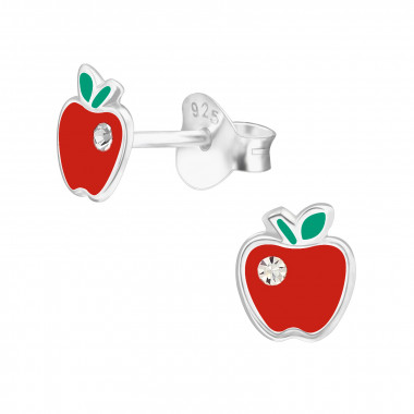 Apple - 925 Sterling Silver Kids Ear Studs SD43879