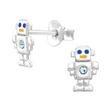 Robot - 925 Sterling Silver Kids Ear Studs SD43885