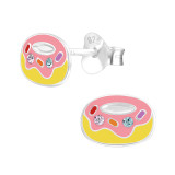 Donut - 925 Sterling Silver Kids Ear Studs SD43886