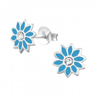 Flower - 925 Sterling Silver Kids Ear Studs SD4403