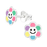 Flower - 925 Sterling Silver Kids Ear Studs SD44047