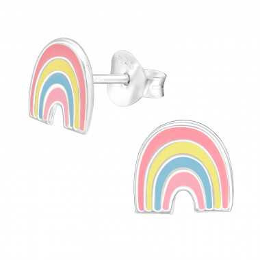 Rainbow - 925 Sterling Silver Kids Ear Studs SD44048