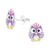 Owl - 925 Sterling Silver Kids Ear Studs SD44052