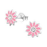 Flower - 925 Sterling Silver Kids Ear Studs SD4405