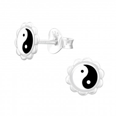 Yin-Yang - 925 Sterling Silver Kids Ear Studs SD44240