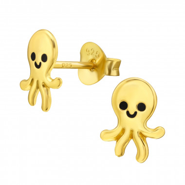 Octopus - 925 Sterling Silver Kids Ear Studs SD44549