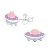 Spacecraft - 925 Sterling Silver Kids Ear Studs SD44561