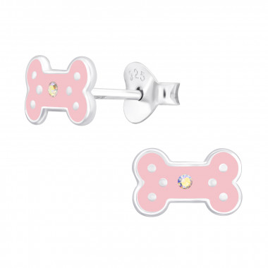 Bone - 925 Sterling Silver Kids Ear Studs SD44563