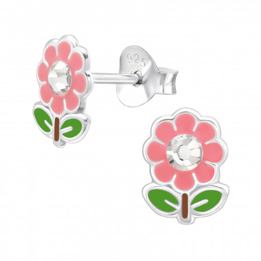 Flower - 925 Sterling Silver Kids Ear Studs SD44565