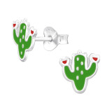Cactus - 925 Sterling Silver Kids Ear Studs SD44566