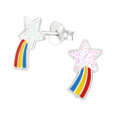 Shooting Star - 925 Sterling Silver Kids Ear Studs SD44604