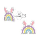 Rainbow - 925 Sterling Silver Kids Ear Studs SD44629