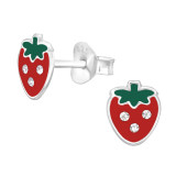 Strawberry - 925 Sterling Silver Kids Ear Studs SD44633