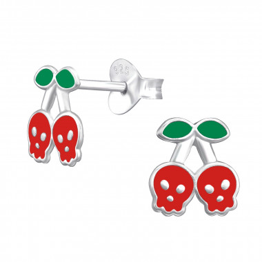 Cherry - 925 Sterling Silver Kids Ear Studs SD44634