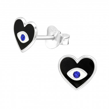 Heart - 925 Sterling Silver Kids Ear Studs SD44722