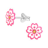 Flower - 925 Sterling Silver Kids Ear Studs SD44766