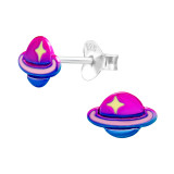 Saturn - 925 Sterling Silver Kids Ear Studs SD44768