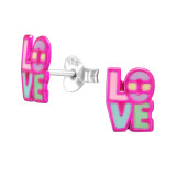 Love - 925 Sterling Silver Kids Ear Studs SD44769