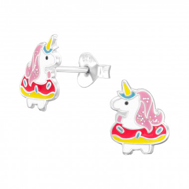 Unicorn - 925 Sterling Silver Kids Ear Studs SD44780