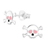 Skull - 925 Sterling Silver Kids Ear Studs SD44901