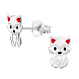 Cat - 925 Sterling Silver Kids Ear Studs SD44902
