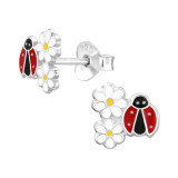 Ladybug - 925 Sterling Silver Kids Ear Studs SD44905