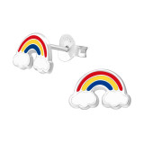 Rainbow - 925 Sterling Silver Kids Ear Studs SD44936