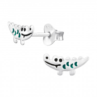 Crocodile - 925 Sterling Silver Kids Ear Studs SD45350