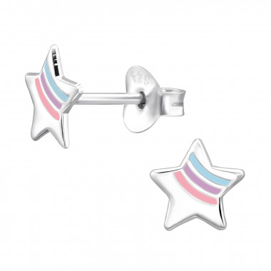 Star - 925 Sterling Silver Kids Ear Studs SD45362