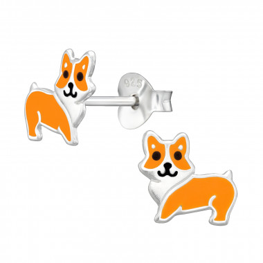 Wolf - 925 Sterling Silver Kids Ear Studs SD45367