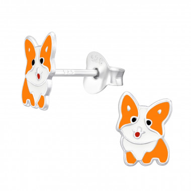 Dog - 925 Sterling Silver Kids Ear Studs SD45368