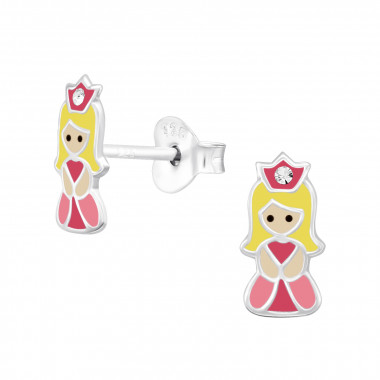 Angel - 925 Sterling Silver Kids Ear Studs SD45369